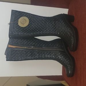 BORN BOOTS HOXSIE WOVEN LEATHER BOOT - BASKET WEAVE Size 10